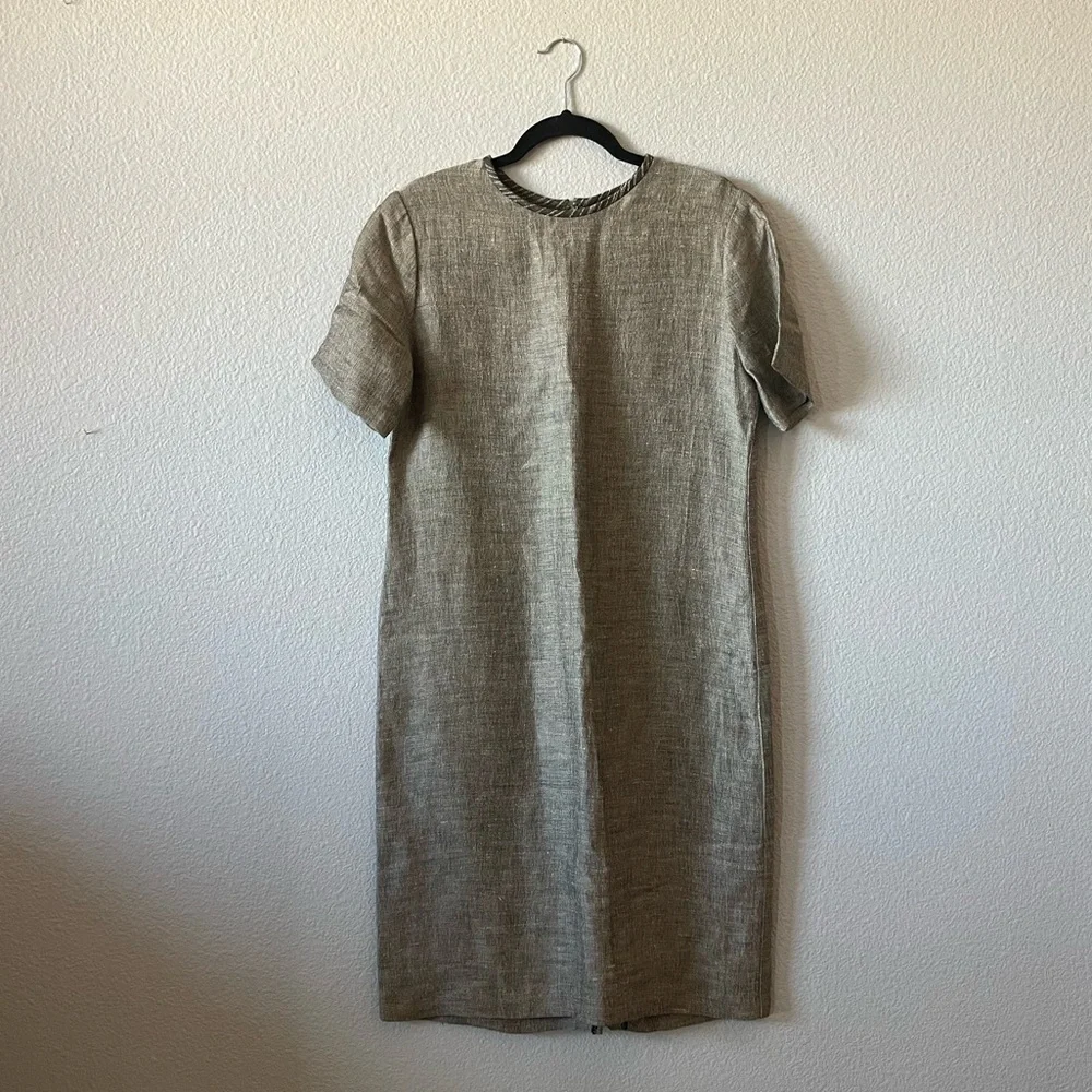 Vintage Oyako Linen Blend Dress and Vest Set - Picture 8 of 12